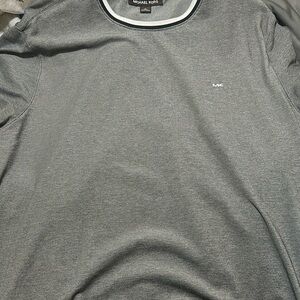 Men’s Michael Kors Black and White Textured Tee